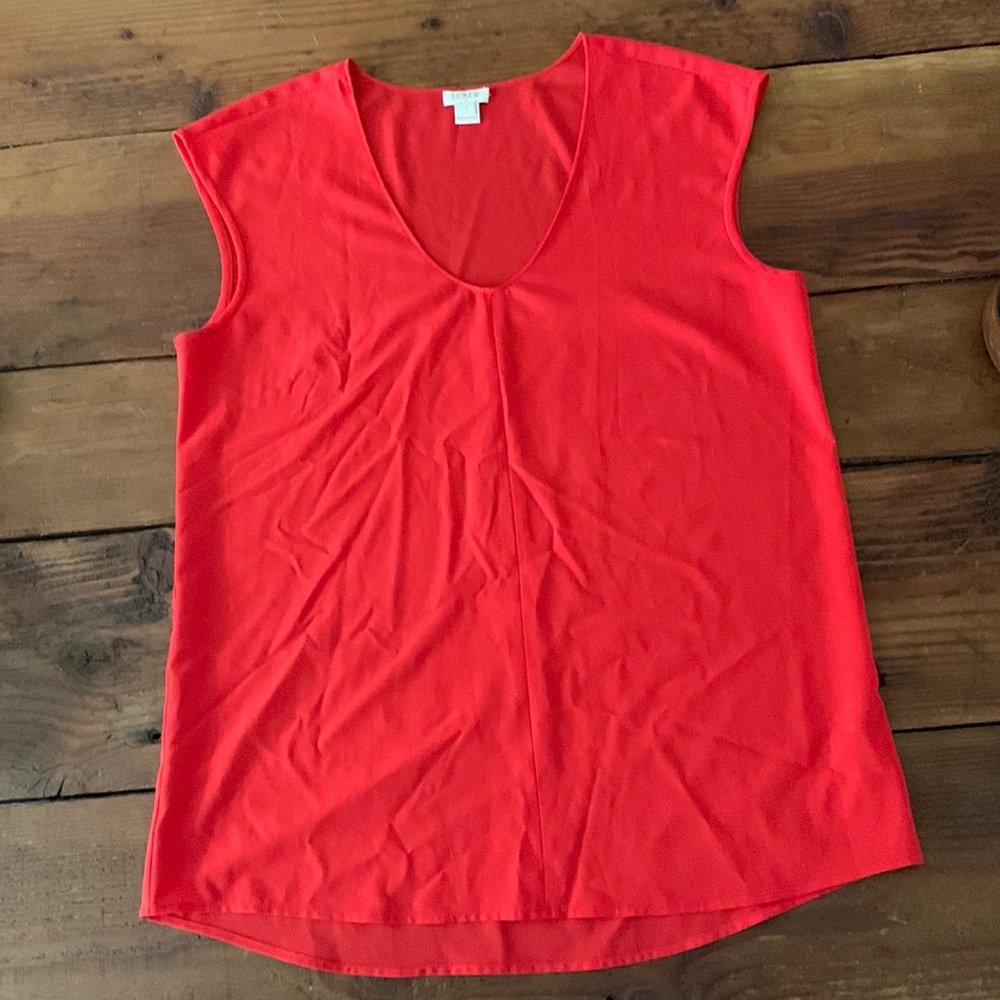 J. Crew Red Blouse